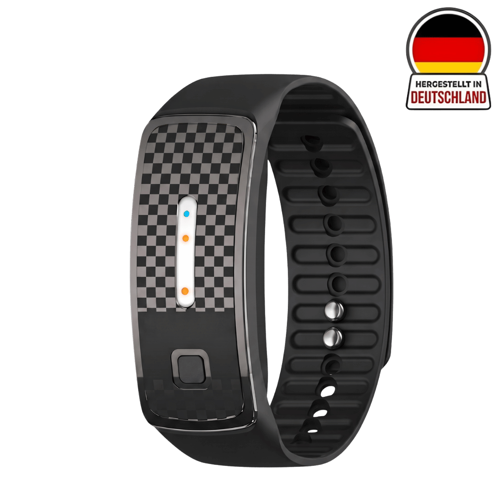 Premium Öko-Schutz-Armband in modernem Design, ideal für aktive Outdoor-Aktivitäten.