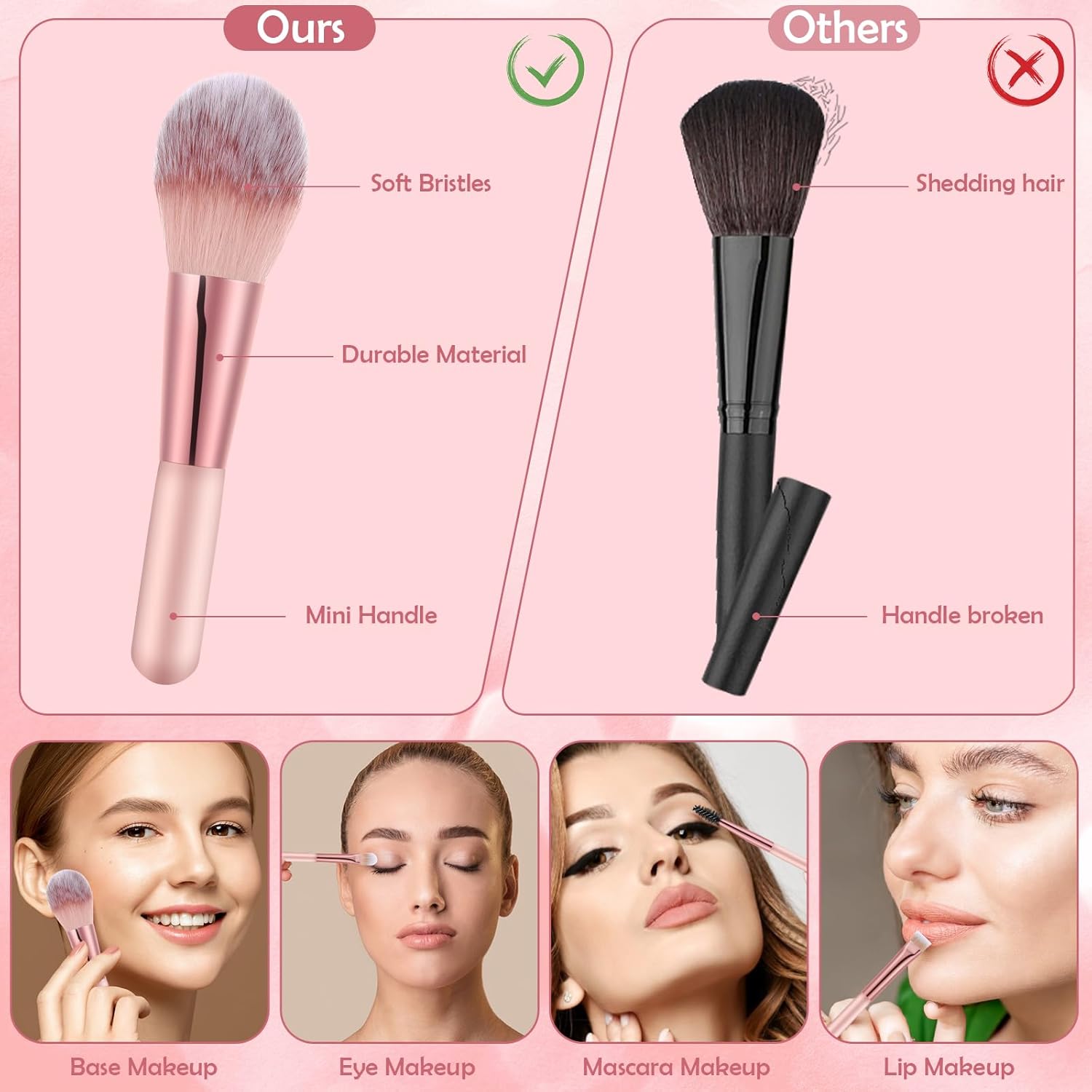Professionelles Make-up-Pinsel- & Schwamm-Set