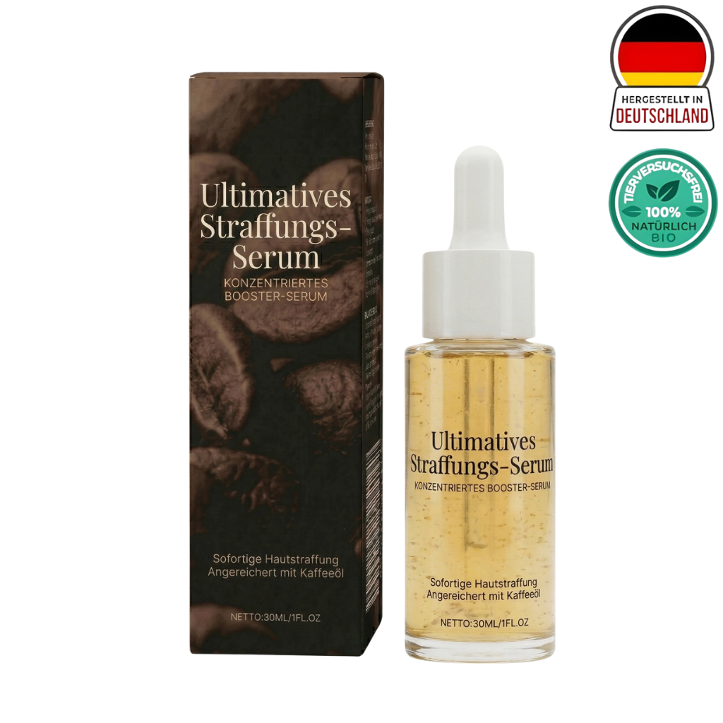 Ultimatives straffendes Serum in einer Flasche mit natürlichem Booster für glatte Haut.