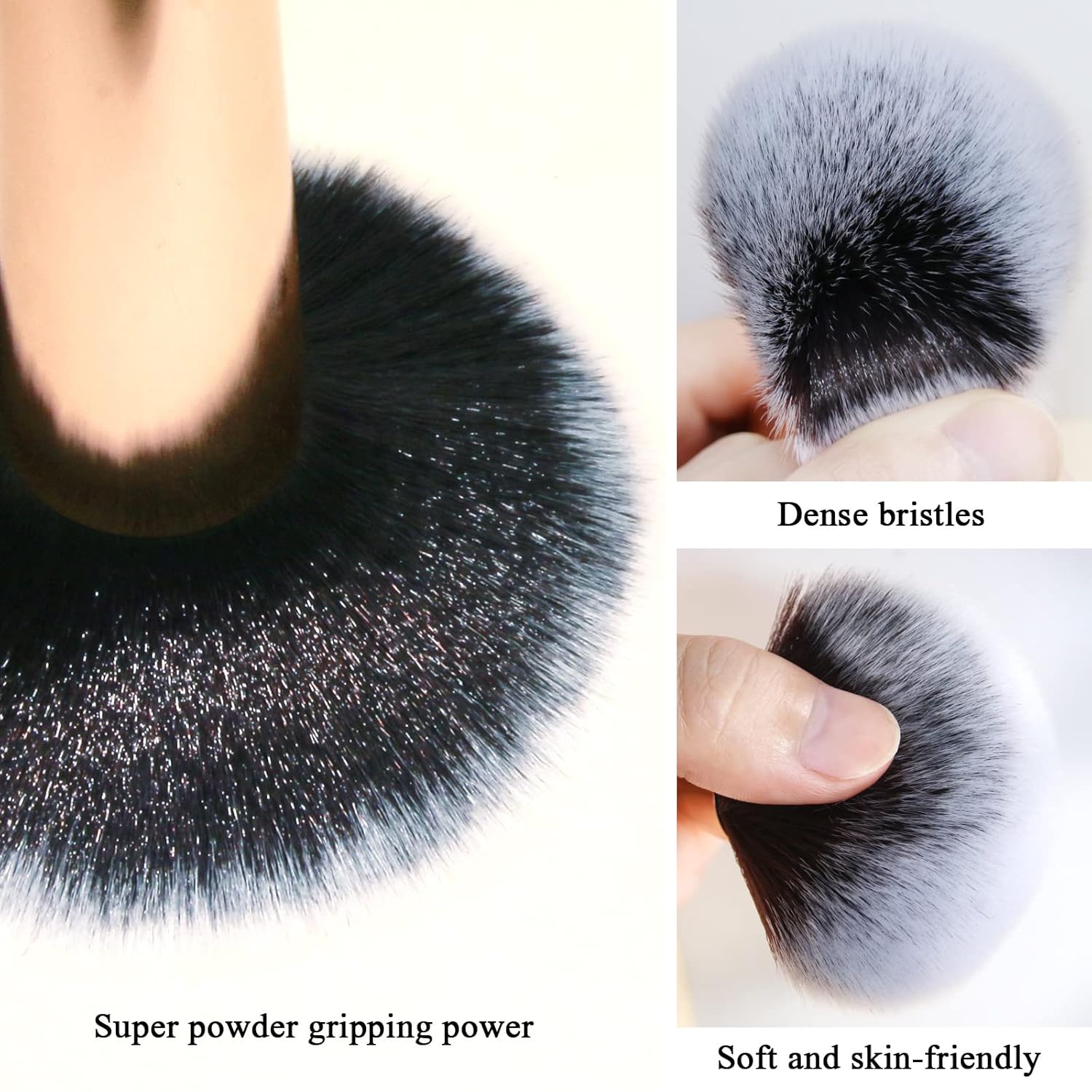 Make-up Pinselset close-up showcasing soft, dense bristles for flawless makeup application.