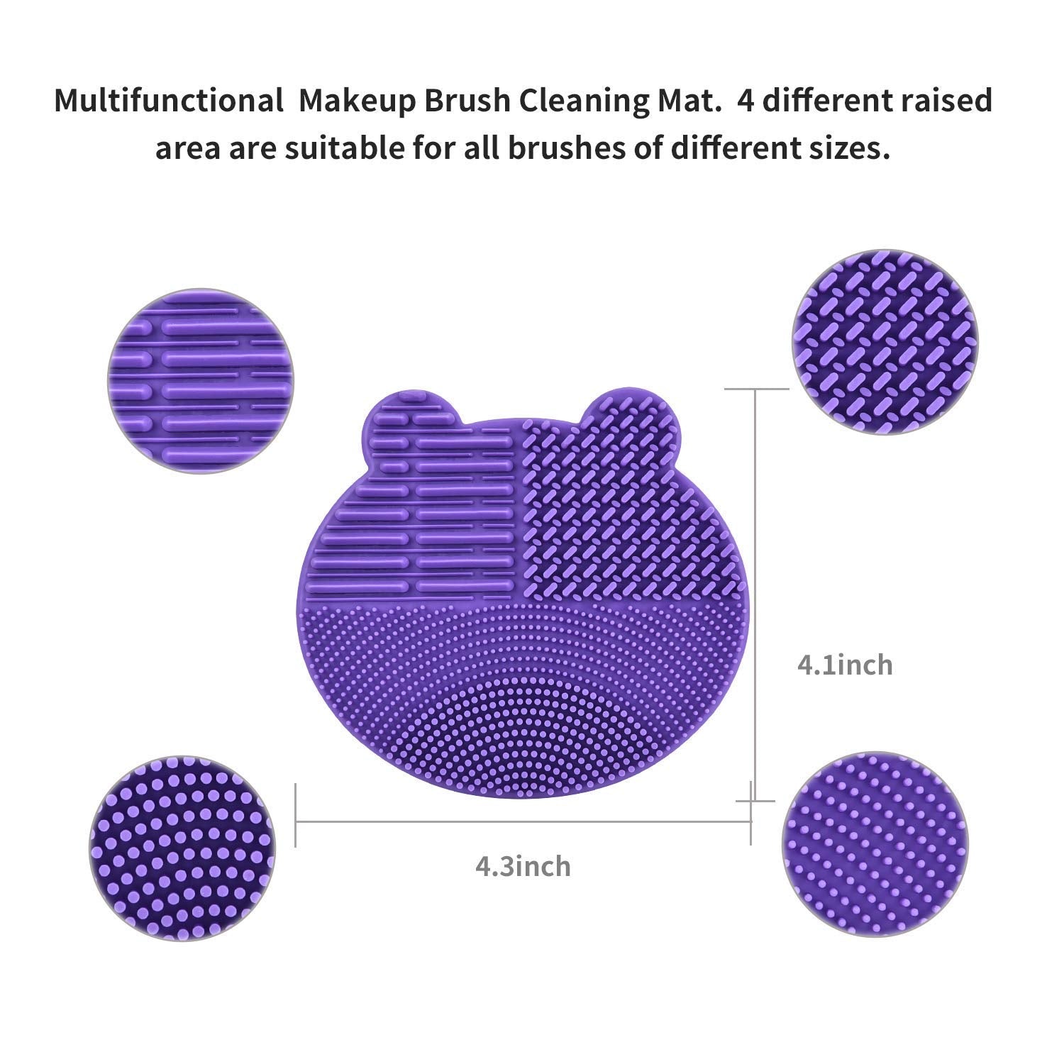 Silikon-Pinselreiniger - Multifunktionale Silikon-Matte für die gründliche Reinigung von Make-up-Pinseln