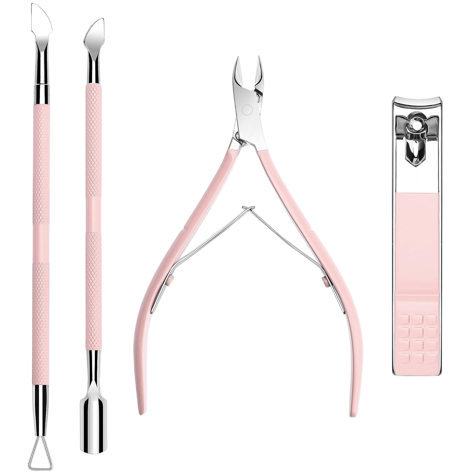 Nagelhaut-Set 3-teilig mit Nagelhauttrimmer, Nagelhautschieber und Nagelknipser für perfekte Maniküre.