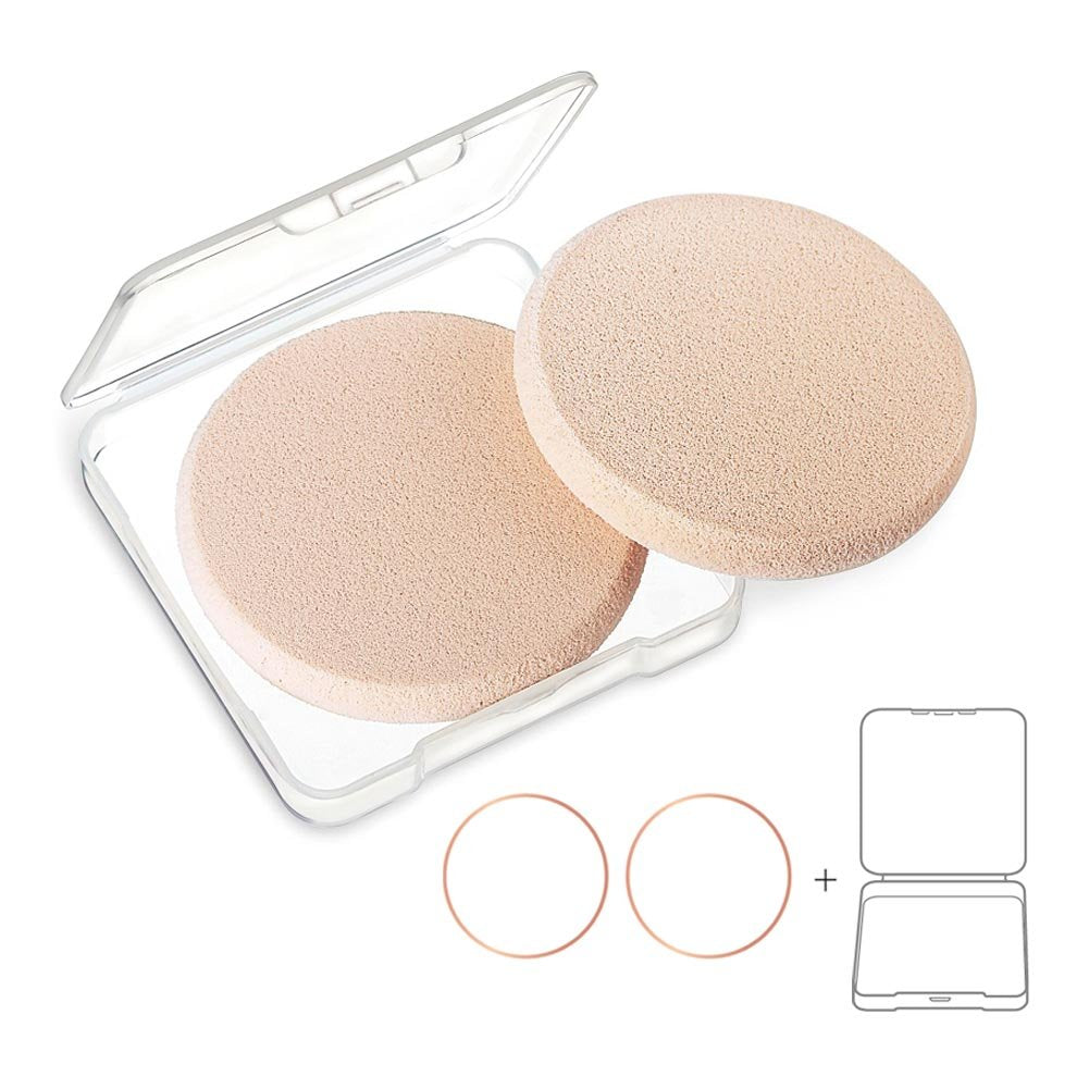 Make-up Schwämme – Foundation Blender Set, zwei weiche Schwämme im transparenten Gehäuse für makelloses Make-up.