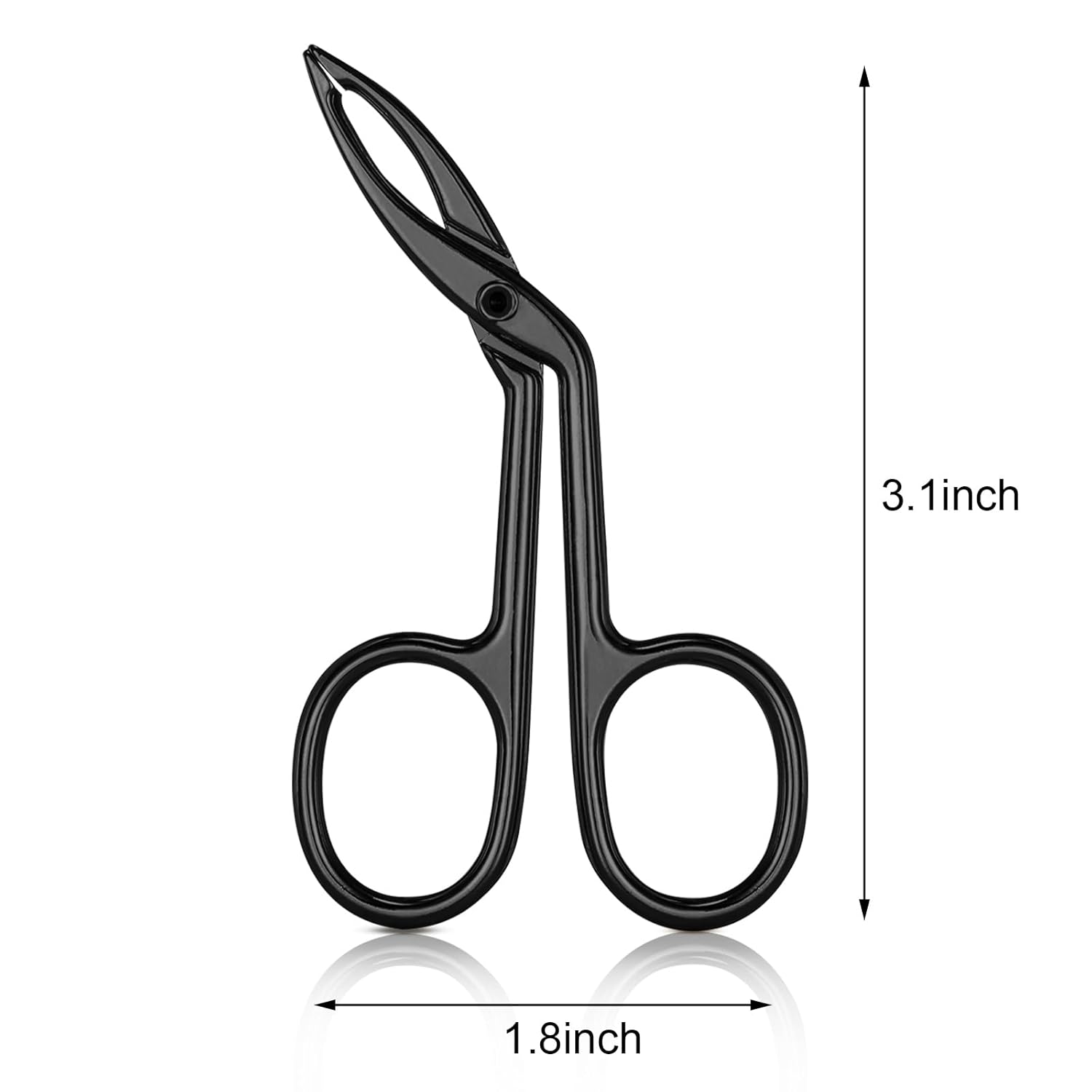 Augenbrauen-Pinzette & Scherenset - präzise Schere für Augenbrauenpflege, ergonomisches Design, schwarz