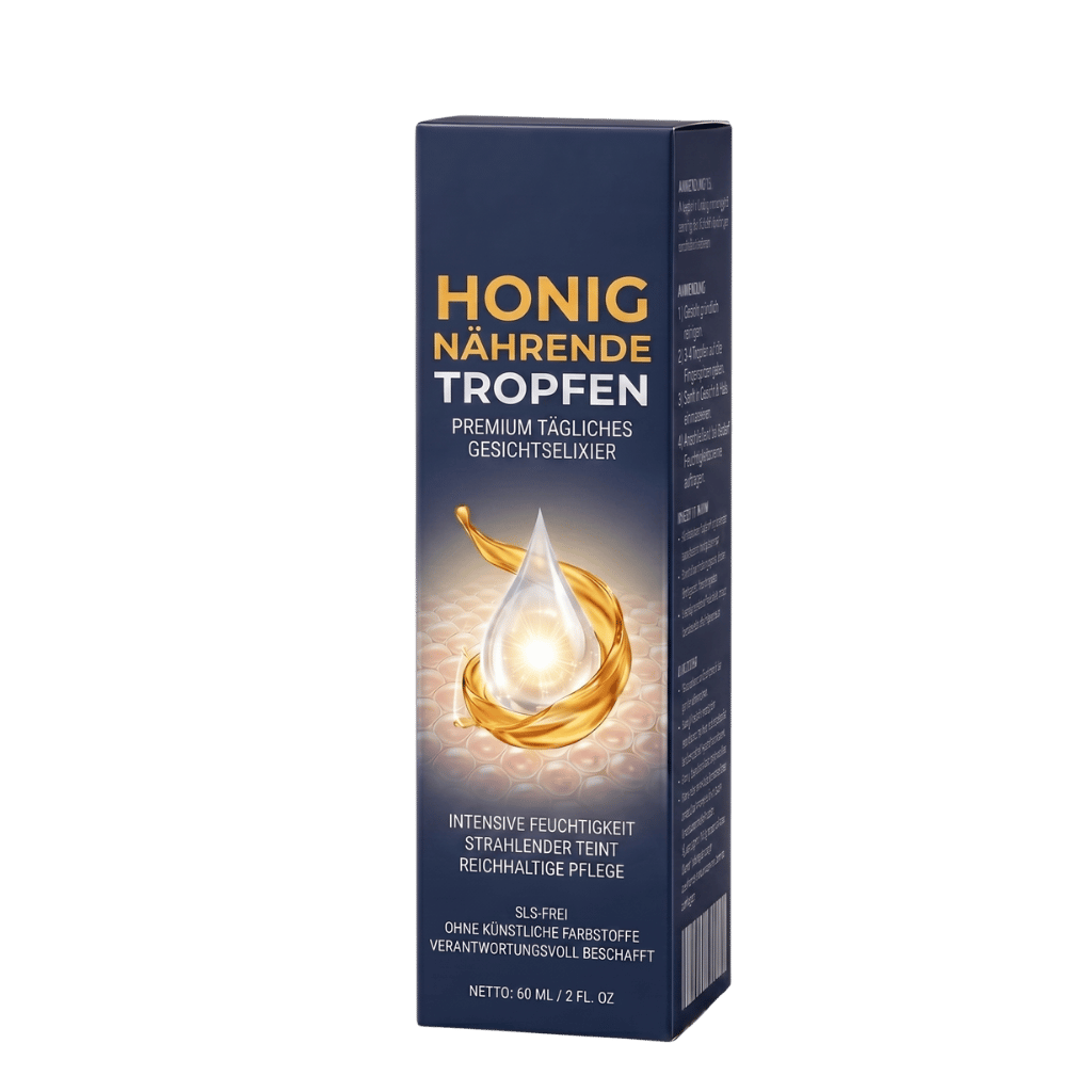 Honig Nährende Tropfen, premium tägliches Gesichtselixier für intensive Feuchtigkeit und reichhaltige Pflege.