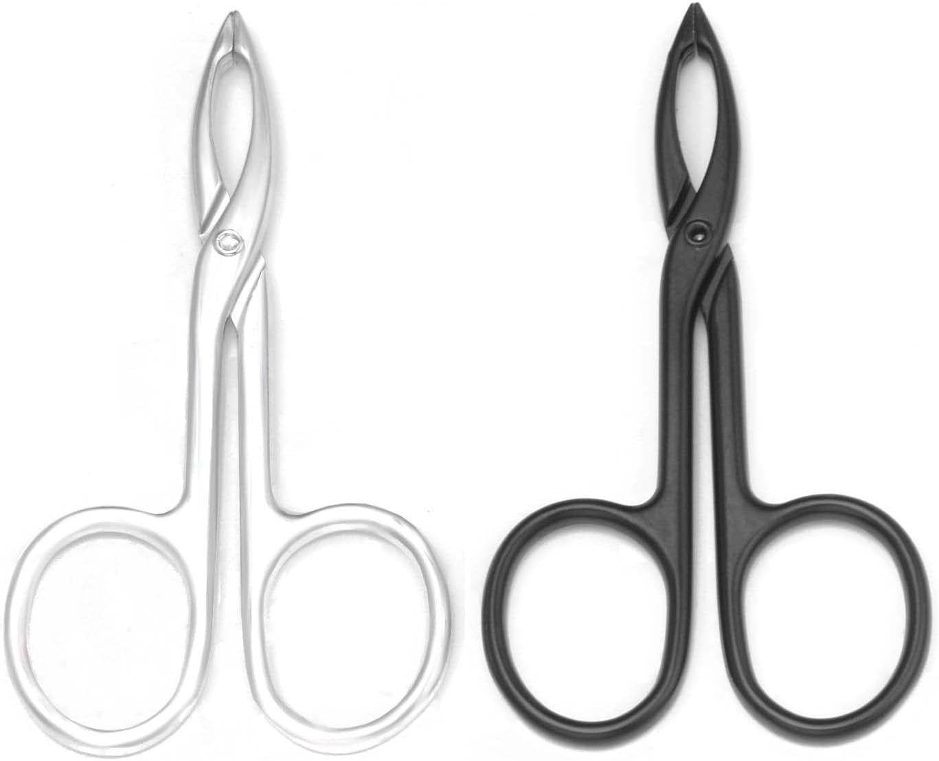 Präzisions-Pinzette & Scheren-Set in schwarz und silber für präzise Augenbrauenpflege.