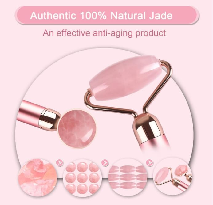 Natürlicher Jade-Gesichtsroller aus 100% Naturjade zur Hautpflege und Anti-Aging.