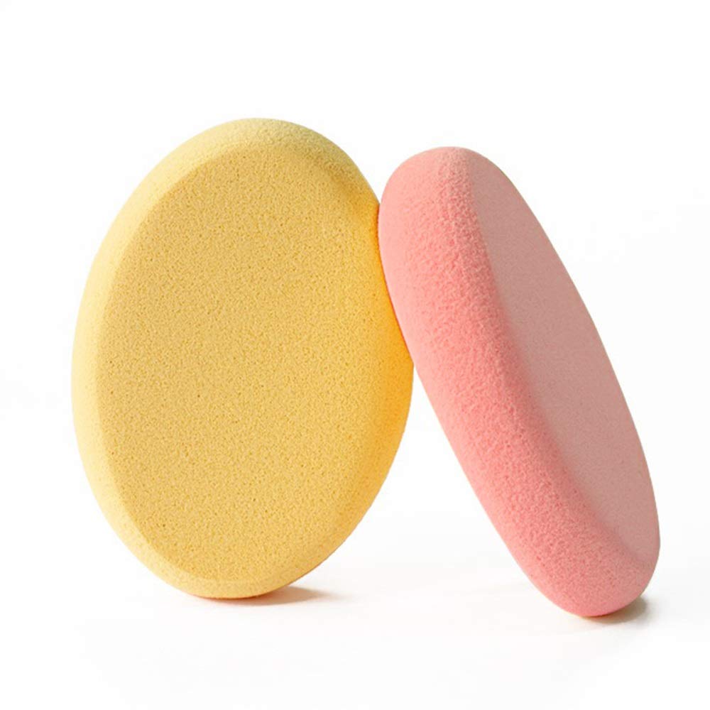 Make-up Schwamm – Cushion Foundation Puff in gelb und rosa, ideal für das perfekte Make-up Finish.