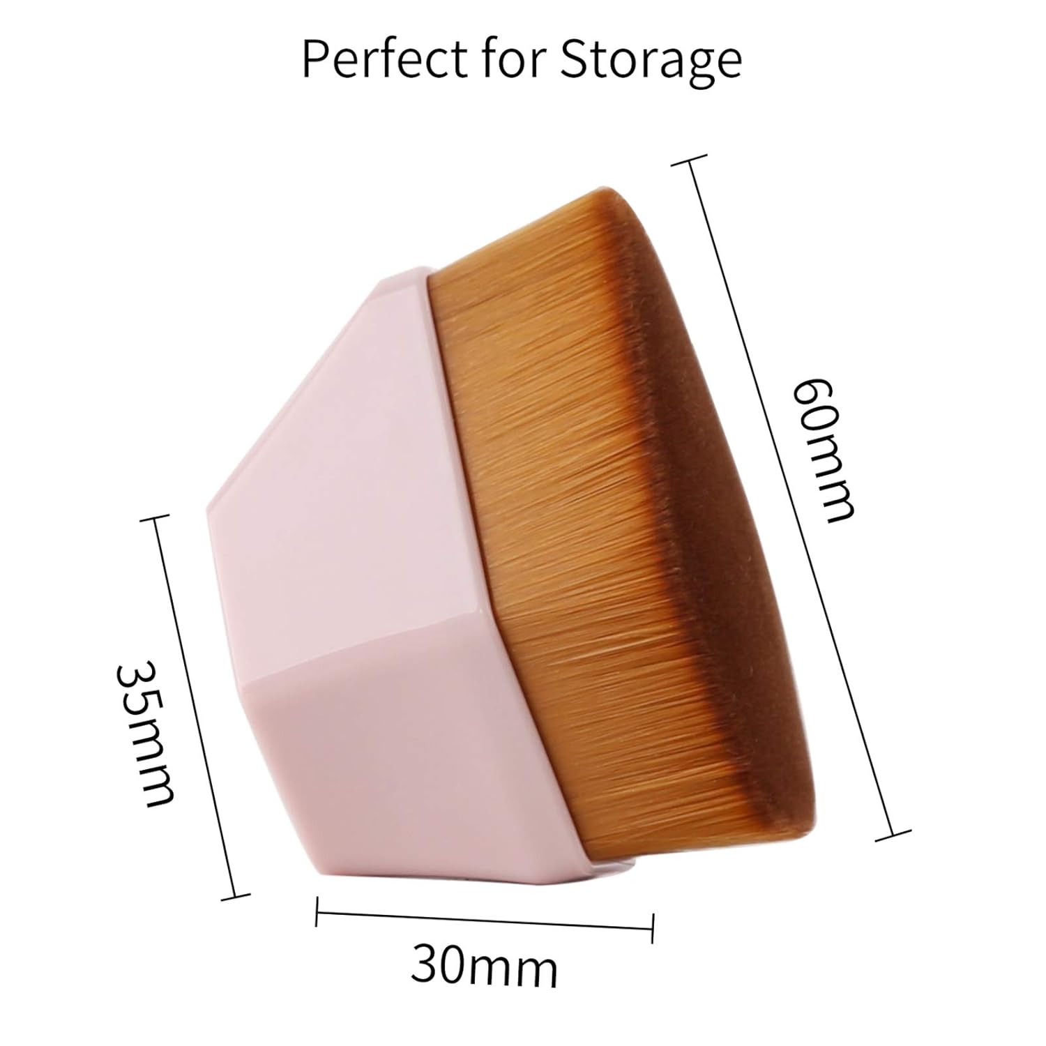 Foundation Pinsel – Flacher Make-up Brush mit ovaler Form und weichen Borsten für präzisen Auftrag.